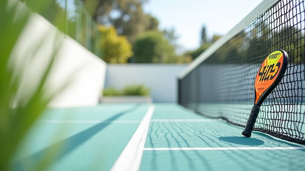 Terrain de padel dans un club moderne avec vitres et éclairage LED