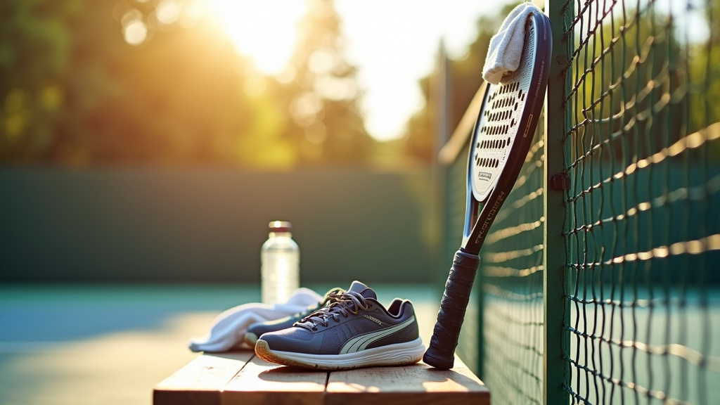 Court de padel avec deux joueurs en action, filet au centre et vitres autour